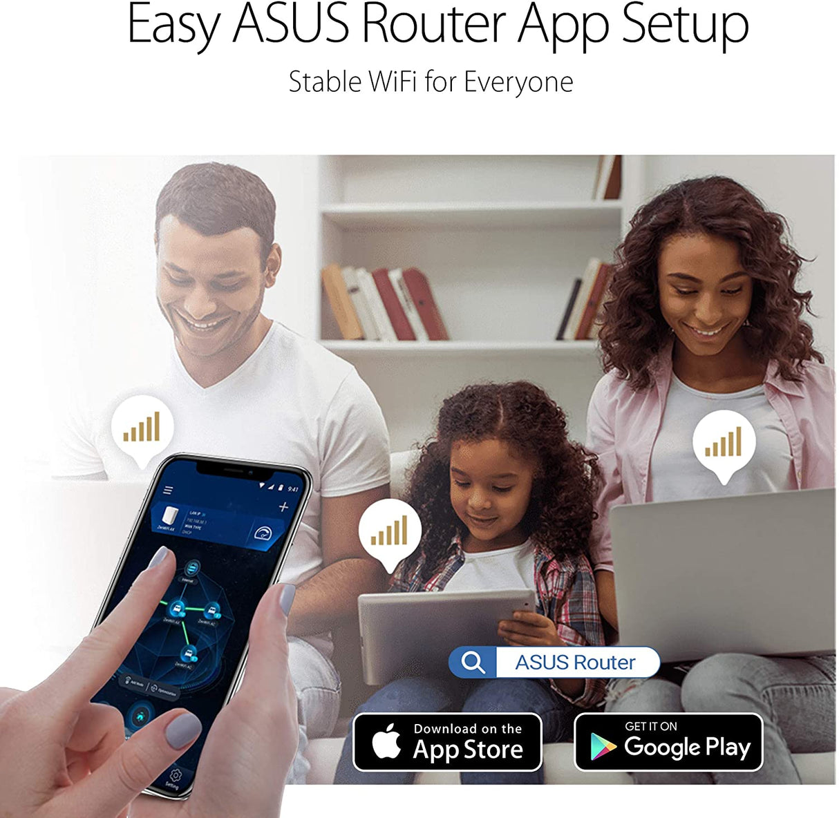 ASUS AC1900 WiFi Router (RT-AC67P) - Dual Band Wireless Internet Router, Easy Setup, VPN, Parental Control, AiRadar Beamforming Technology extends Speed, Stability &amp; Coverage, MU-MIMO