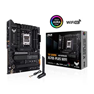 ASUS TUF Gaming X670E-PLUS WiFi 6E Socket AM5 (LGA 1718) Ryzen 7000 ATX Gaming Motherboard(16 Power Stages, PCIe® 5.0, DDR5 Memory, Four M.2 Slots,2.5 Gb LAN,USB 4, Aura RGB Lighting)