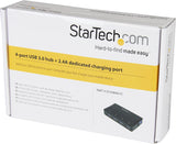 StarTech.com 4-Port USB 3.0 Hub Plus Dedicated Charging Port - 1 x 2.4A Port - Desktop USB Hub and Fast-Charging Station (ST53004U1C) Black 4 Port + Charge Port