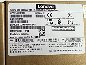 Lenovo 135W USB Type -C for P/N: 4X21H27800, Model Number: ADL135YSDC3A, SA10R16963, 5A10W86296 - Retail Box