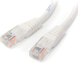 StarTech.com Cat5e Ethernet Cable - 3 ft - White - Patch Cable - Molded Cat5e Cable - Short Network Cable - Ethernet Cord - Cat 5e Cable - 3ft (M45PATCH3WH) 3 ft / 1m White