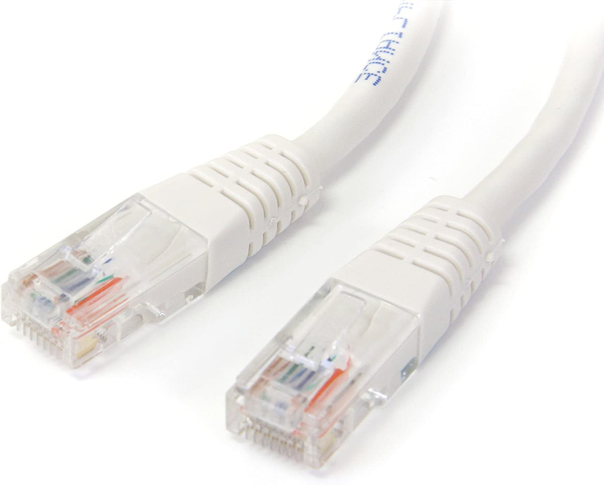 StarTech.com Cat5e Ethernet Cable - 15 ft - White - Patch Cable - Molded Cat5e Cable - Network Cable - Ethernet Cord - Cat 5e Cable - 15ft (M45PATCH15WH) 15 ft / 4.5m White