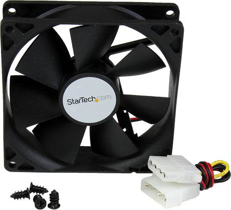 StarTech.com 92x25mm Dual Ball Bearing Computer Case Fan w/ LP4 Connector - 90mm Fan - Computer case Fan - pc Fan (FANBOX92) 92x25mm LP4