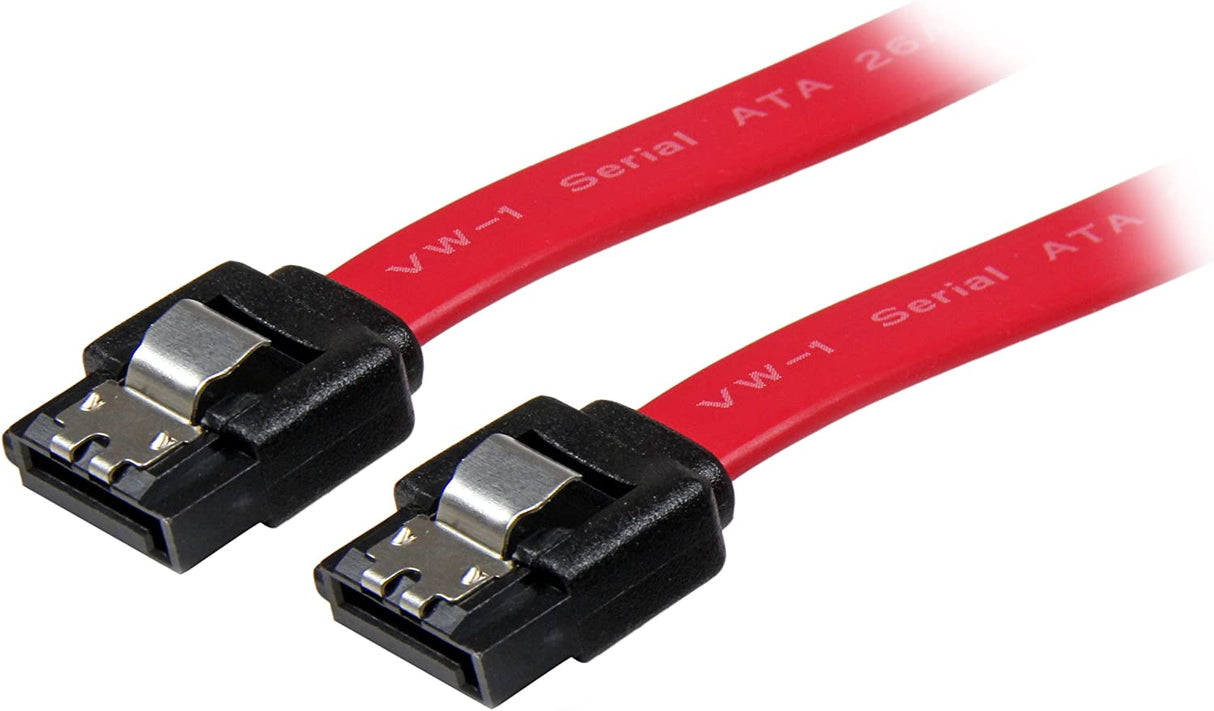 StarTech.com Latching SATA Cable - SATA cable - Serial ATA 150/300/600 - SATA (R) to SATA (R) - 5.9 in - latched - red - LSATA6, 6 inch 6 inch Standard - Latching