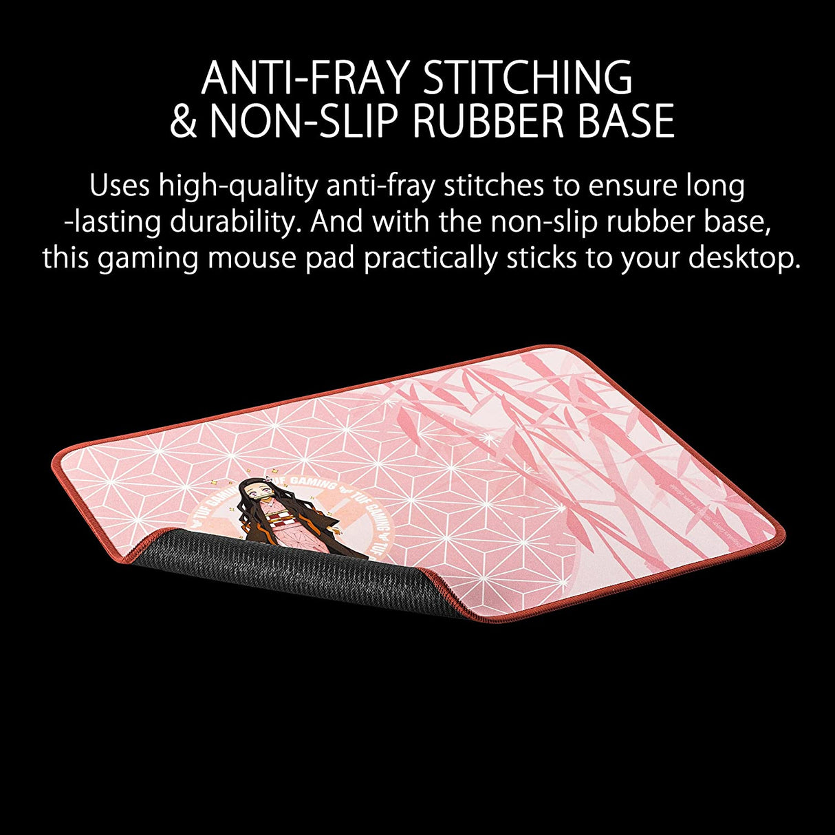 ASUS TUF Gaming P1 Portable Gaming Mouse pad (Nano-Coated, Water-Resistant Surface, Durable Anti-fray Stitching, and Non-Slip Rubber Base) - Demon Slayer, INOSUKE