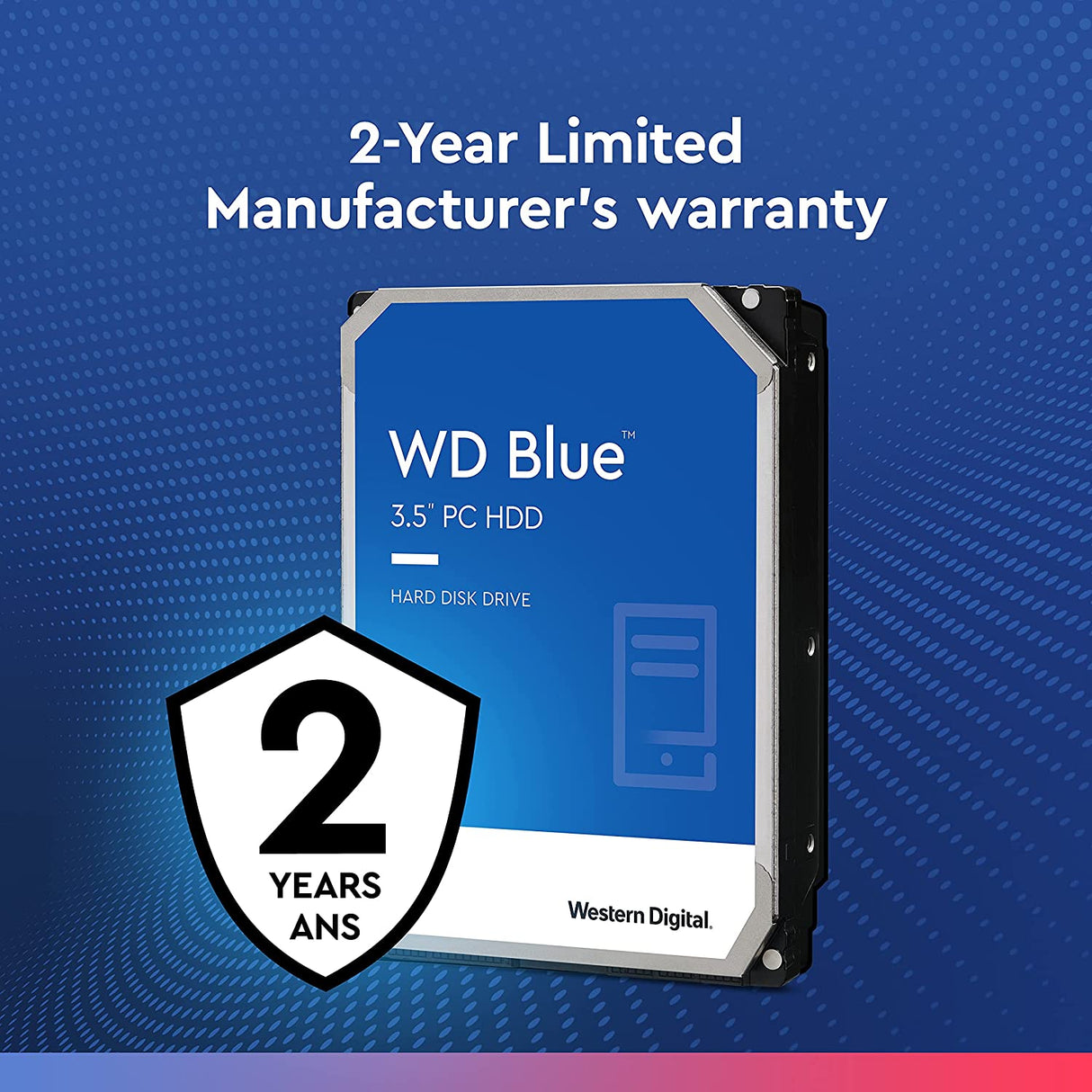 Western Digital 2TB WD Blue PC Internal Hard Drive - 7200 RPM Class, SATA 6 Gb/s, 256 MB Cache, 3.5" - WD20EZBX 2TB 7200 RPM Hard Drive