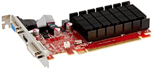 VisionTek Radeon 5450 2GB DDR3 (DVI-I, HDMI, VGA) Graphics Card - 900861,Black/Red