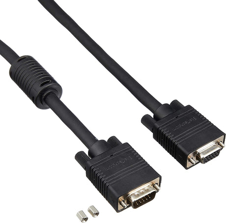 StarTech.com 3 ft Coax High Resolution VGA Monitor Extension Cable - HD15 M/F - 3ft VGA Extension Cable (MXT101HQ3), Black