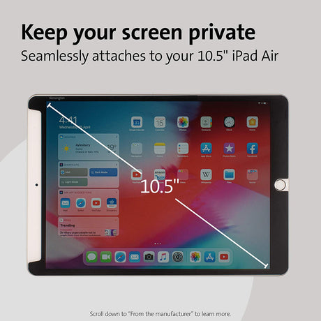 Kensington SA079 Screen Protector Designed for iPad Mini 5 (2019) and iPad Mini 4 7.9-inch, Easy Installation with a Washable &amp; Resuable Adhesive (K50724WW), Black iPad Mini 7.9-inch