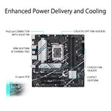 ASUS Prime B760M-A D4 Intel® B760 (LGA 1700)(13th and 12th Gen) mATX Motherboard, PCIe 4.0, 2xM.2 Slots,2.5Gb LAN, DisplayPort,Dual HDMI,Rear USB 3.2 Gen 2, Front USB 3.2 Gen 1 Type-C®, Aura Sync