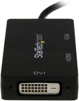 StarTech.com 3 in 1 Mini DisplayPort Adapter - 1080p - Mini DP/Thunderbolt to HDMI/VGA/DVI Splitter for Your Monitor (MDP2VGDVHD) Black Mini DisplayPort (Input)