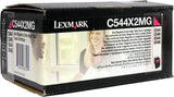 Lexmark Extra High Yield Magenta Toner Cartridge, 4000 Yield (C544X2MG)