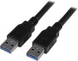 StarTech.com 3m 10 ft USB 3.0 Cable - A to A - M/M - Long USB 3.0 Cable - USB 3.1 Gen 1 (5 Gbps) (USB3SAA3MBK) 10 ft / 3m Black