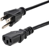 StarTech.com 15ft (4.5m) Computer Power Cord, NEMA 5-15P to C13, 10A 125V, 18AWG, Black Replacement AC Power Cord, Printer Power Cord, PC Power Supply Cable, Monitor Power Cable - UL Listed (PXT10115) 15 ft/4.5 m 1 Pack