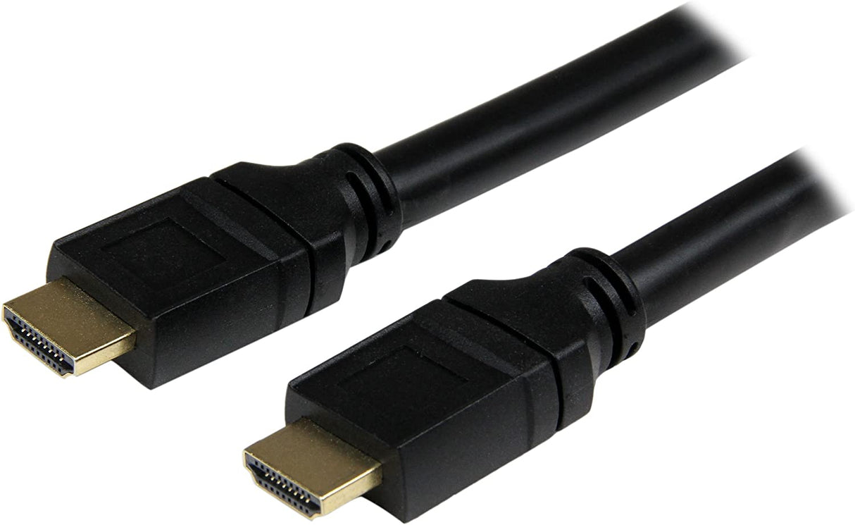 StarTech.com 25ft Plenum Rated HDMI Cable, 4K High Speed Long HDMI Cord w/Ethernet, 4K30Hz UHD, 10.2 Gbps, HDCP 1.4, in Wall Plenum HDMI 1.4 Display Cable, HDMI to HDMI Computer to TV Cable (HDPMM25) 25 ft / 7.5m