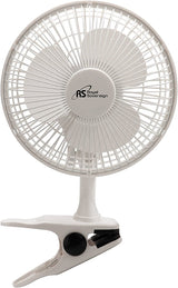 Casa creación Royal Sovereign Clip-On Compact Desk Fan | Detachable Base Allows for Clipping On to A Desk or Free-Standing | 2 Speed Settings | Great for Cubicles, Offices, Shelves, and More.