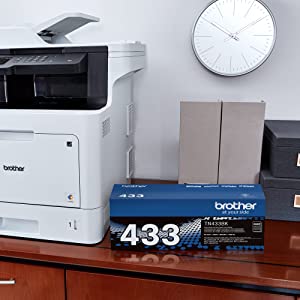 Brother Genuine TN433BK High Yield Toner-Retail Packaging, Black, 1 Size Black High Yield