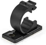 StarTech.com 100 Adhesive Cable Management Clips Black - Network/Ethernet/Office Desk/Computer Cord Organizer - Sticky Cable/Wire Holders - Nylon Self Adhesive Clamp UL/94V-2 Fire Rated (CBMCC2) Medium | 0.47 in. (12 mm) max. diameter
