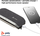 Poly Sync 20 USB-C Smart Speakerphone (Plantronics) - Personal Portable Speakerphone - Noise &amp; Echo Reduction - Connect to Cell Phone via Bluetooth and PC/Mac via USB-C Cable - Works w/Teams, Zoom USB-C Standard Version Black