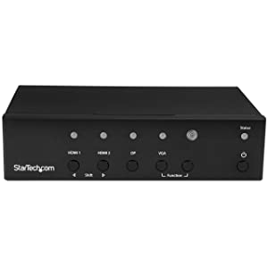 StarTech.com Multi-Input to HDMI Converter Switch - DisplayPort, VGA and Dual-HDMI to HDMI Switch - Priority and Automatic Switch - 4K (HDVGADP2HD)