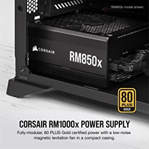 Corsair RMX Series (2021), RM1000x, 1000 Watt, Gold, Fully Modular Power Supply,Black RMx 1000W