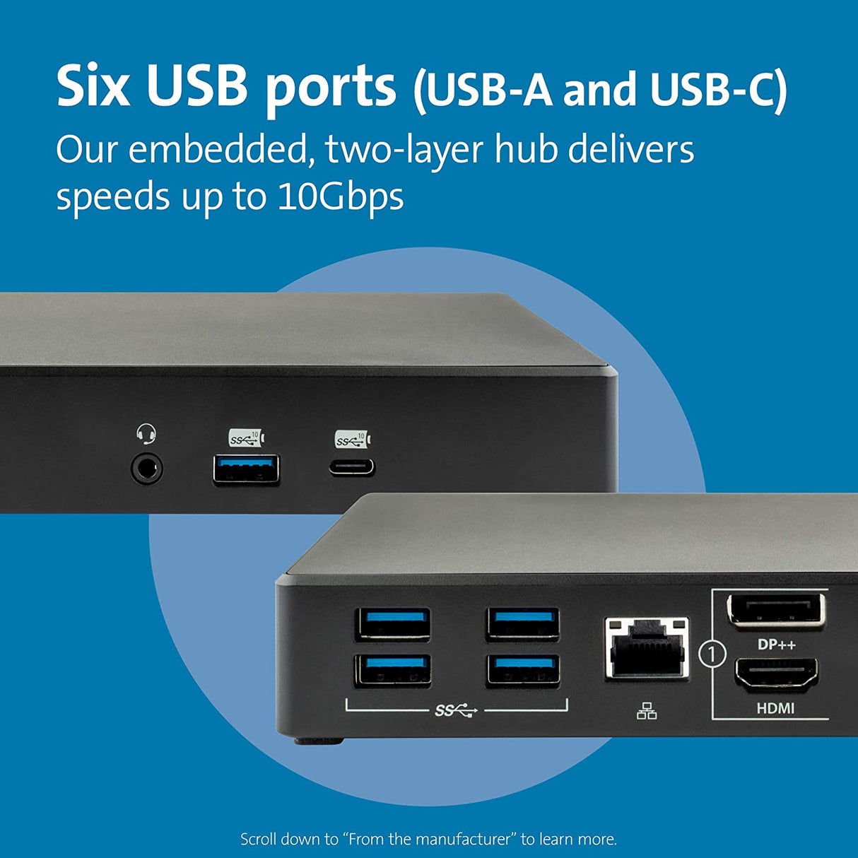 SD4840P USB-C 10Gbps Triple Video Driverless Docking Station - 85W