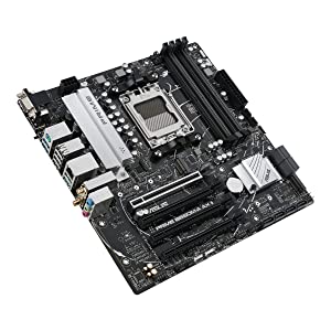 ASUS Prime B650M-A AX II AMD B650(Ryzen 7000) Micro-ATX motherboard(DDR5 6400+(OC),PCIe 5.0 M.2 support,2.5Gb LAN,Wi-Fi 6,DisplayPort,HDMI,USB 3.2 Gen 2, front USB 3.2 Gen 1 Type-C®,CEC Tier II ready)