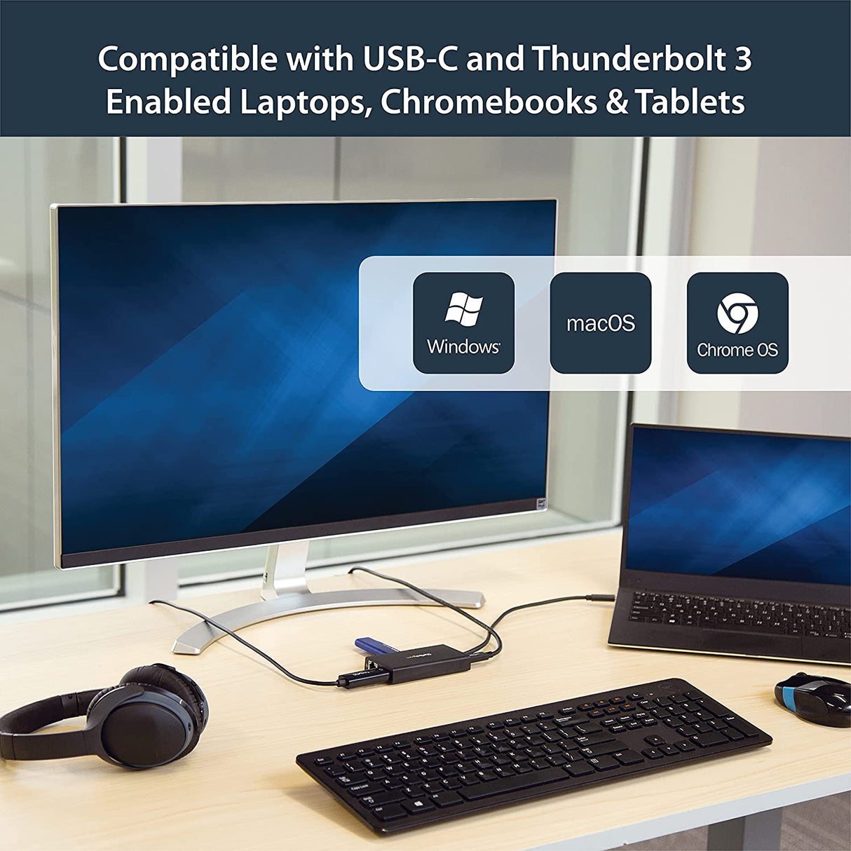 StarTech.com USB-C Multiport Adapter - USB-C Travel Docking Station with 4K HDMI - 60W Power Delivery Pass-Through, GbE, 2pt USB-A 3.0 Hub - Portable Mini USB Type-C Dock for Laptop (DKT30CHPD) Black 2x USB-A 3.0 | GbE