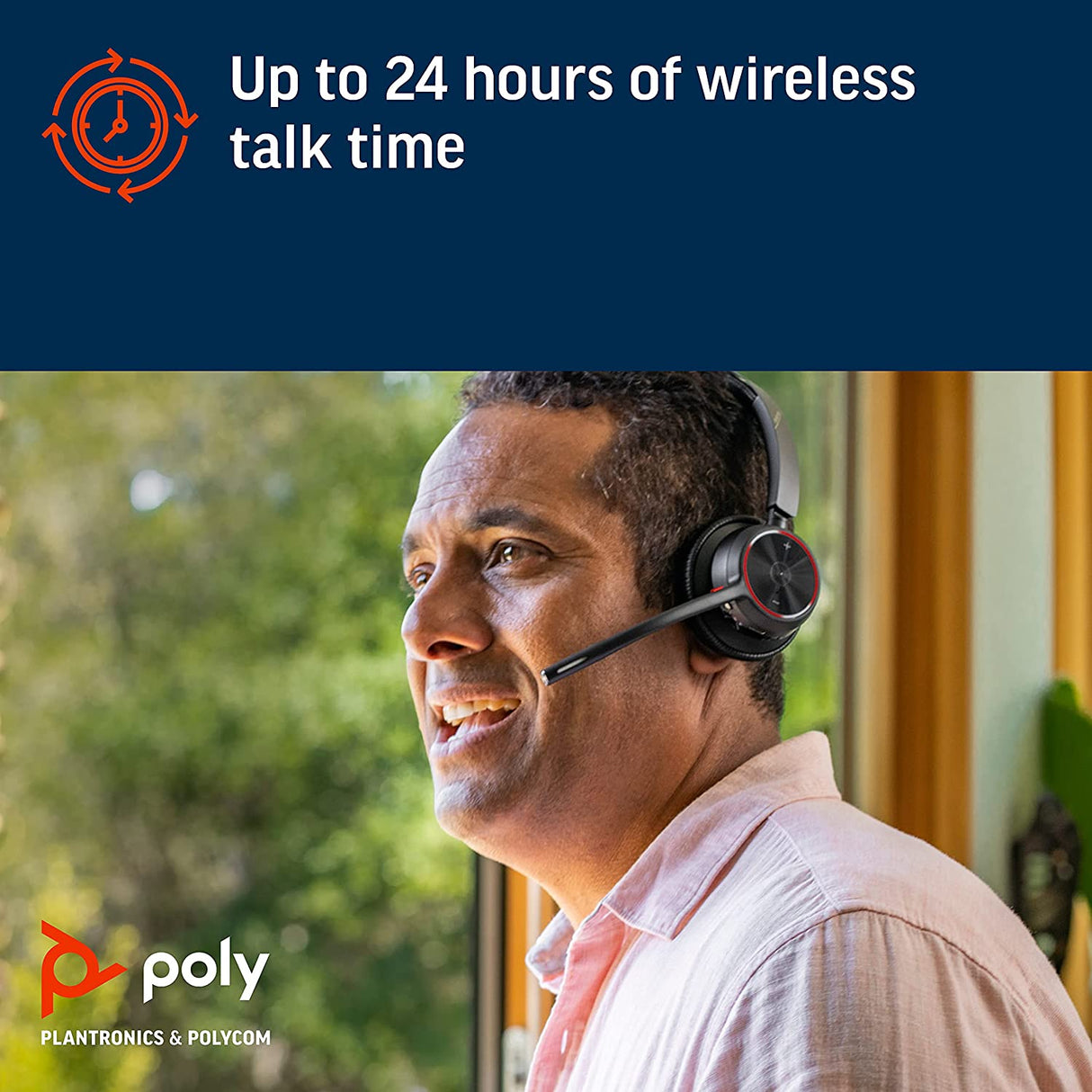 Poly (Plantronics + Polycom) Voyager 4310 UC Wireless Headset (Plantronics)-Single-Ear Headset w/Mic-Connect to PC/Mac via USB-A Bluetooth Adapter,Cell Phone via Bluetooth,Black,218470-02 USB-A Headset (Teams Version)