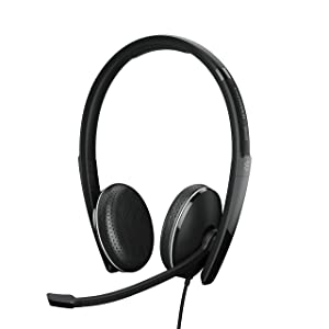 EPOS | Sennheiser Adapt 165 II (1000908) - Wired, Double-Sided Headset with 3.5mm Jack for Mobile Devices - Superior Stereo Sound - Enhanced Comfort - Noise Limiter Switch - Black