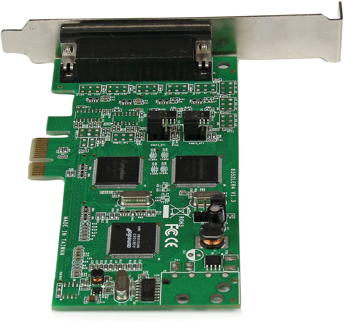StarTech.com 4 Port PCI Express PCIe Serial Combo Card with Breakout C ...
