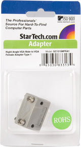 StarTech.com Right Angle VGA Adapter - Right Angle VGA to VGA - Male/Female - Type 1 - VGA Adapter Cable (GC1515MFRA1)