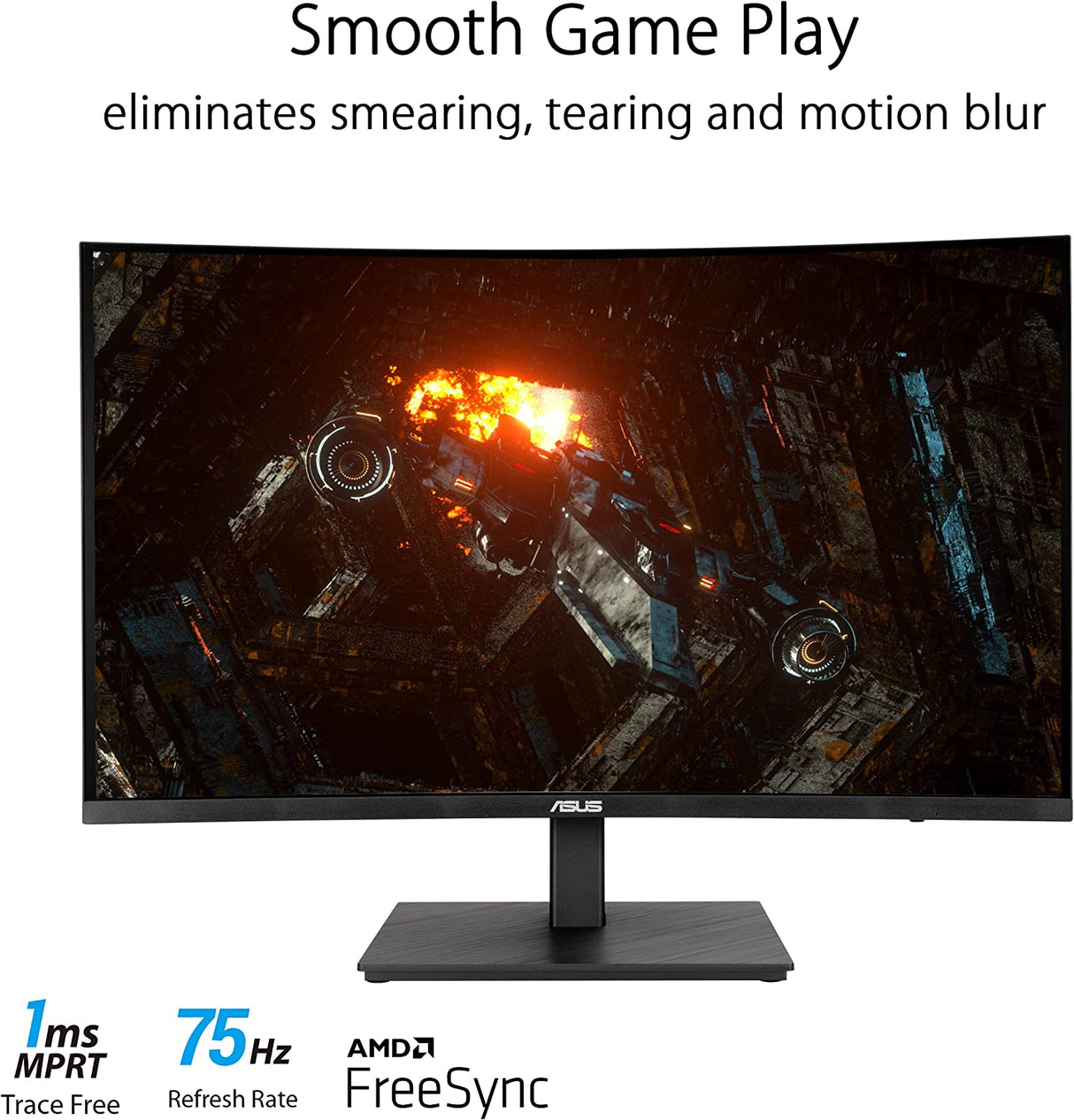 ASUS 27” 1080P Monitor (VA27DCP) - Full HD, IPS, 75Hz, USB-C 65W Power  Delivery, Speakers, Adaptive-Sync/FreeSync, Eye Care, Low Blue Light,  Flicker
