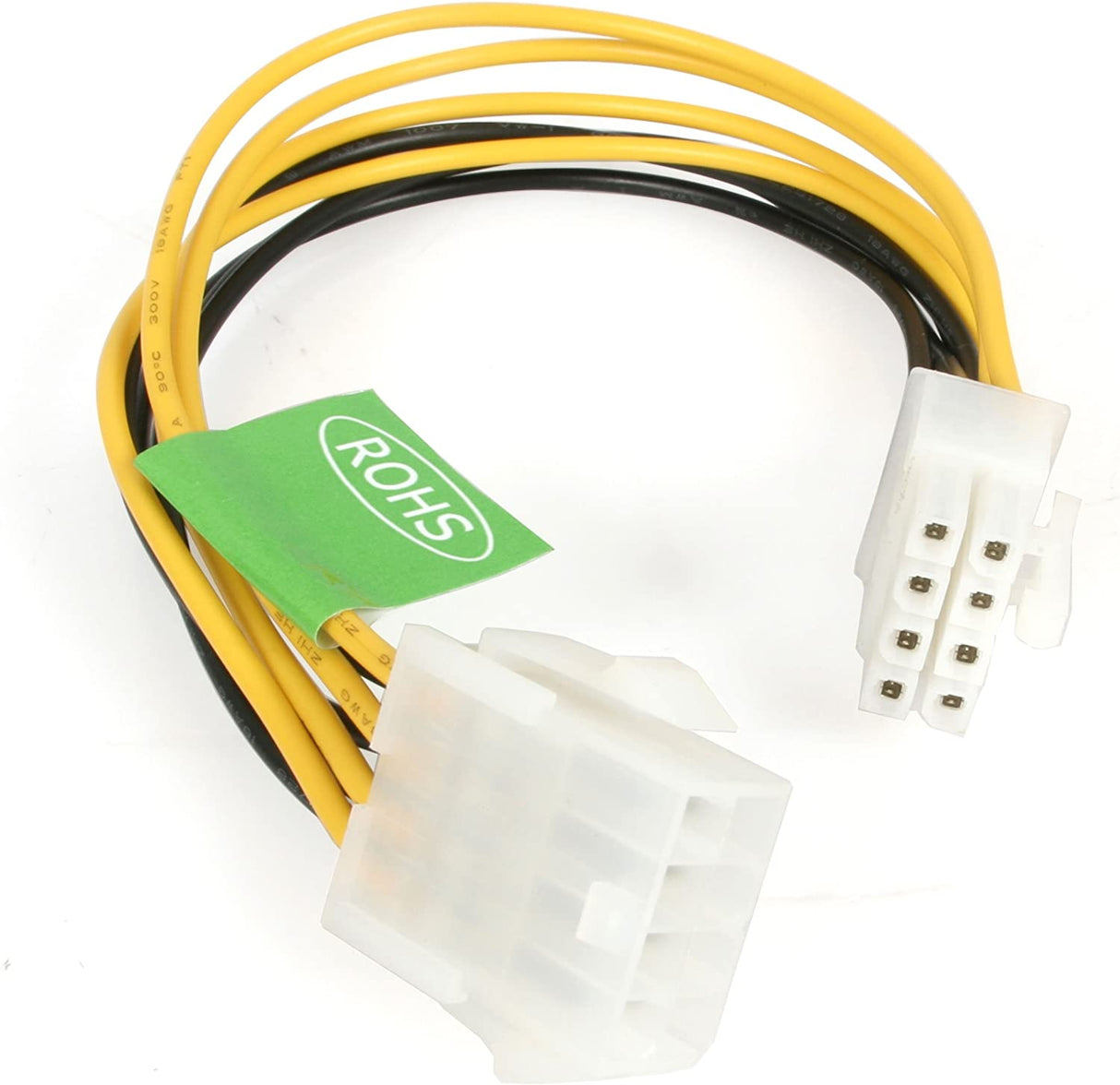 StarTech.com EPS 8 Pin Power Extension Cable - Power extension cable - 8 pin EPS12V (F) to 8 pin EPS12V (M) - 7.9 in - EPS8EXT,Yellow