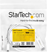 StarTech.com 10ft (3m) USB C to HDMI Cable - 4K 60Hz USB Type C to HDMI 2.0 Video Adapter Cable - Thunderbolt 3 Compatible - Laptop to HDMI Monitor/Display - DP 1.2 Alt Mode HBR2 - White (CDP2HD3MWNL) 10 ft / 3 m White