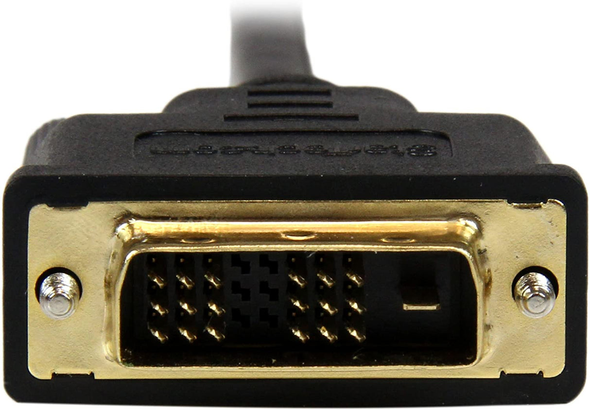 StarTech.com 2m Micro HDMI to DVI-D Cable - M/M - 2 meter Micro HDMI to DVI Cable - 19 pin HDMI (D) Male to DVI-D Male - 1920x1200 Video (HDDDVIMM2M),Black,6 ft / 2m 6 ft / 2m Micro HDMI to DVI