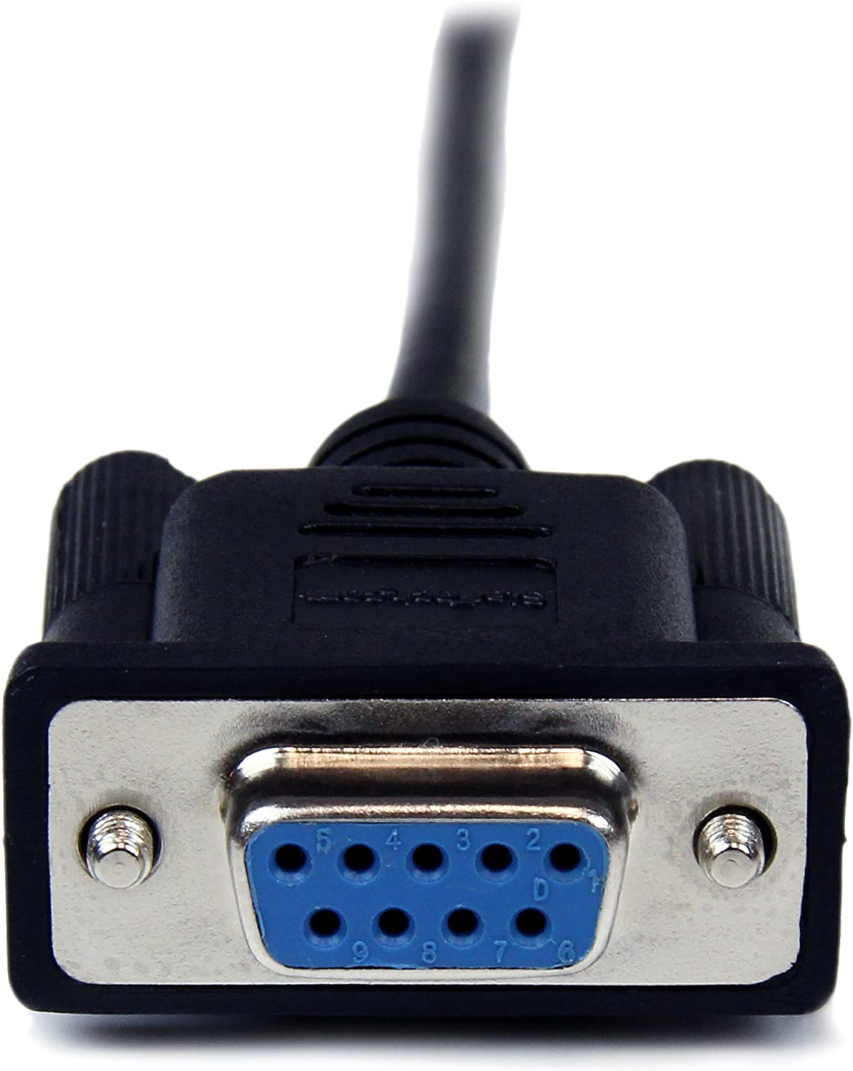 StarTech.com 2m Black DB9 RS232 Serial Null Modem Cable F/M - DB9 Male to Female - 9 pin Null Modem Cable - 1x DB9 (M), 1x DB9 (F), Black, SCNM9FM2MBK