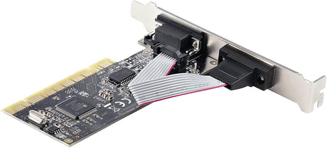 StarTech.com 2-Port PCI RS232 Serial Adapter Card - PCI Serial Port Expansion Controller Card - PCI to Dual Serial DB9 Card - Standard (Installed) &amp; Low Profile Brackets - Windows/Linux (PCI2S5502)