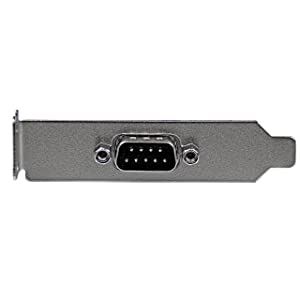 StarTech.com 9 Pin Serial Male to 10 Pin Motherboard Header LP Slot Plate - Serial panel - DB-9 (M) to 10 pin IDC (F) - 9.1 in - gray - PLATE9MLP, grey