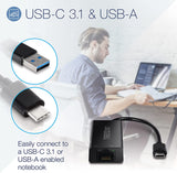 TRENDnet 2.5G USB-C to RJ-45 Ethernet Adapter, 2-in-1 Adapter Compatible with USB C/Thunderbolt 3 or USB 3.1, Windows and Mac Compatible, USB-C to USB-A Adapter Included, Black, TUC-ET2G USB-C 2.5 Gbps