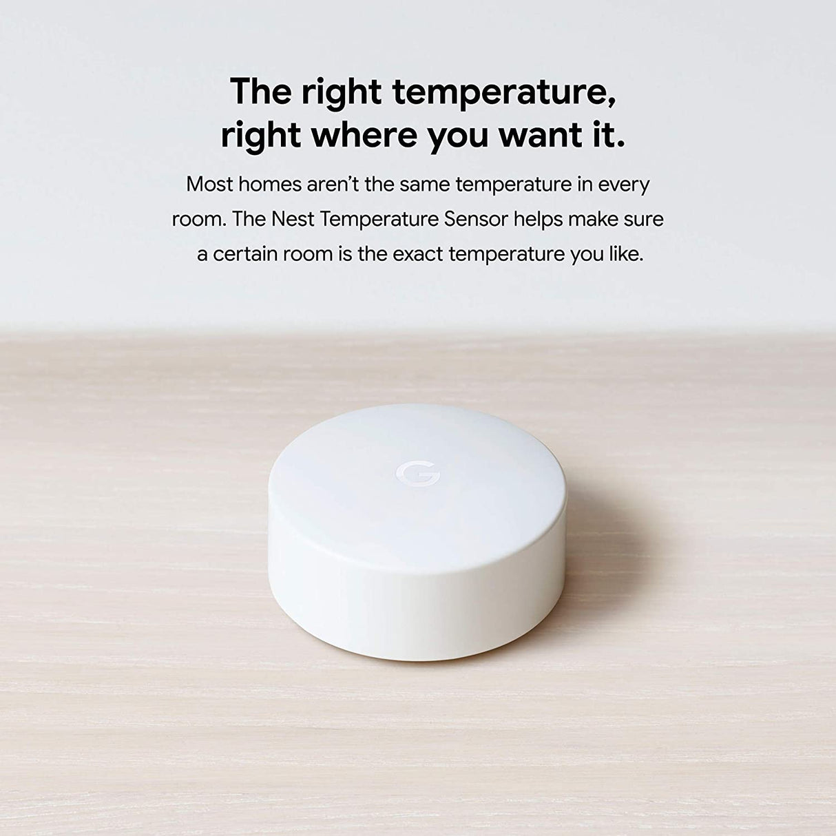 Google Nest Temperature Sensor - Nest Thermostat Sensor - Nest Sensor That Works with Nest Learning Thermostat and Nest Thermostat E - Smart Home 1 Pack