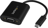 StarTech.com USB-C to VGA Adapter - 1920x1200 - USB C Adapter - USB Type C to VGA Monitor / Projector Adapter (CDP2VGASA)