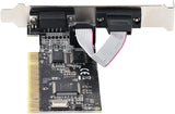 StarTech.com 2-Port PCI RS232 Serial Adapter Card - PCI Serial Port Expansion Controller Card - PCI to Dual Serial DB9 Card - Standard (Installed) &amp; Low Profile Brackets - Windows/Linux (PCI2S5502)