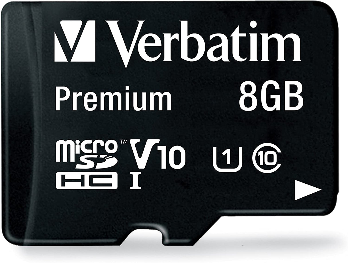 Verbatim 8GB Premium microSDHC Memory Card with Adapter, UHS-I Class 10 - 44081