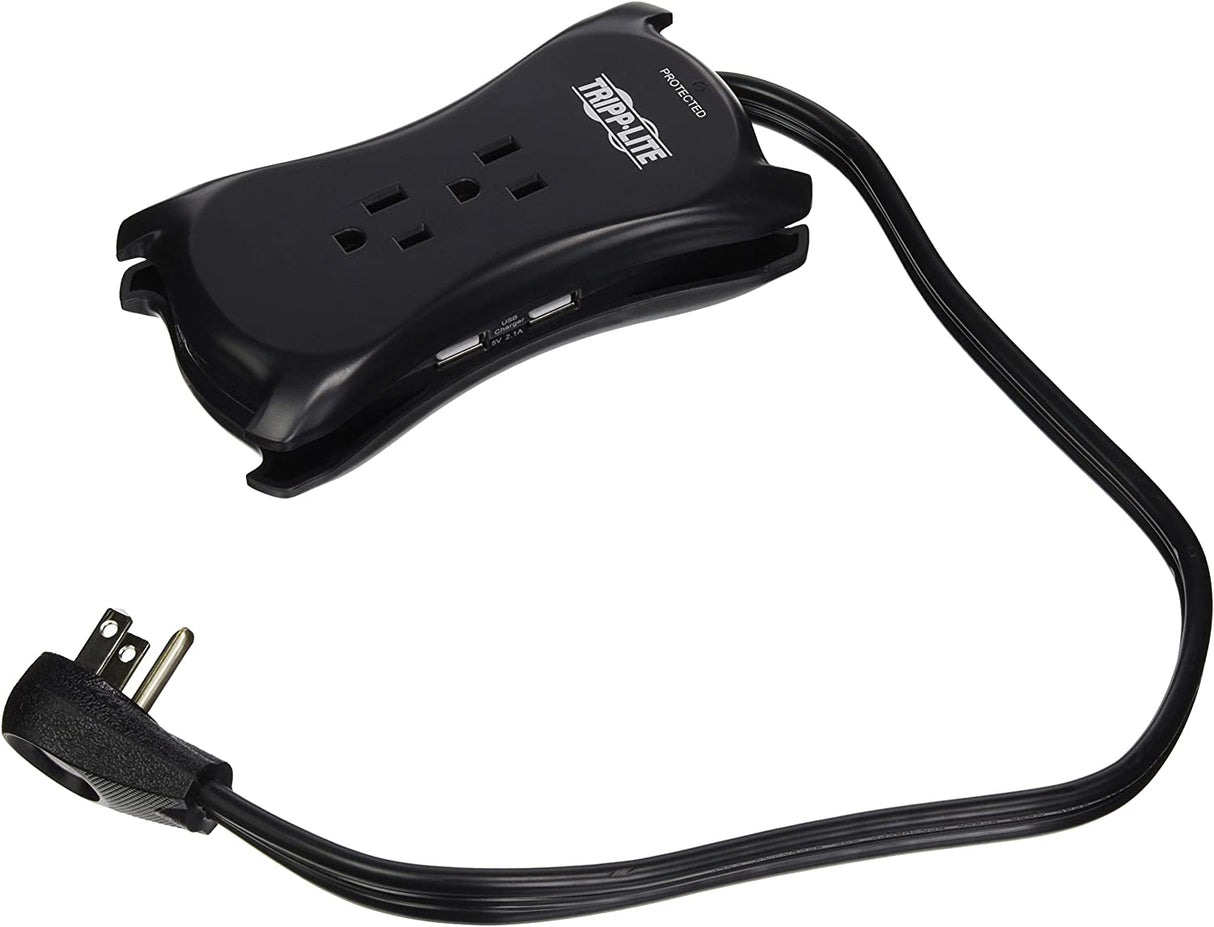 Tripp Lite 3-Outlet 2 USB Surge Protector 7.60in. x 3.60in. x 2.60in.