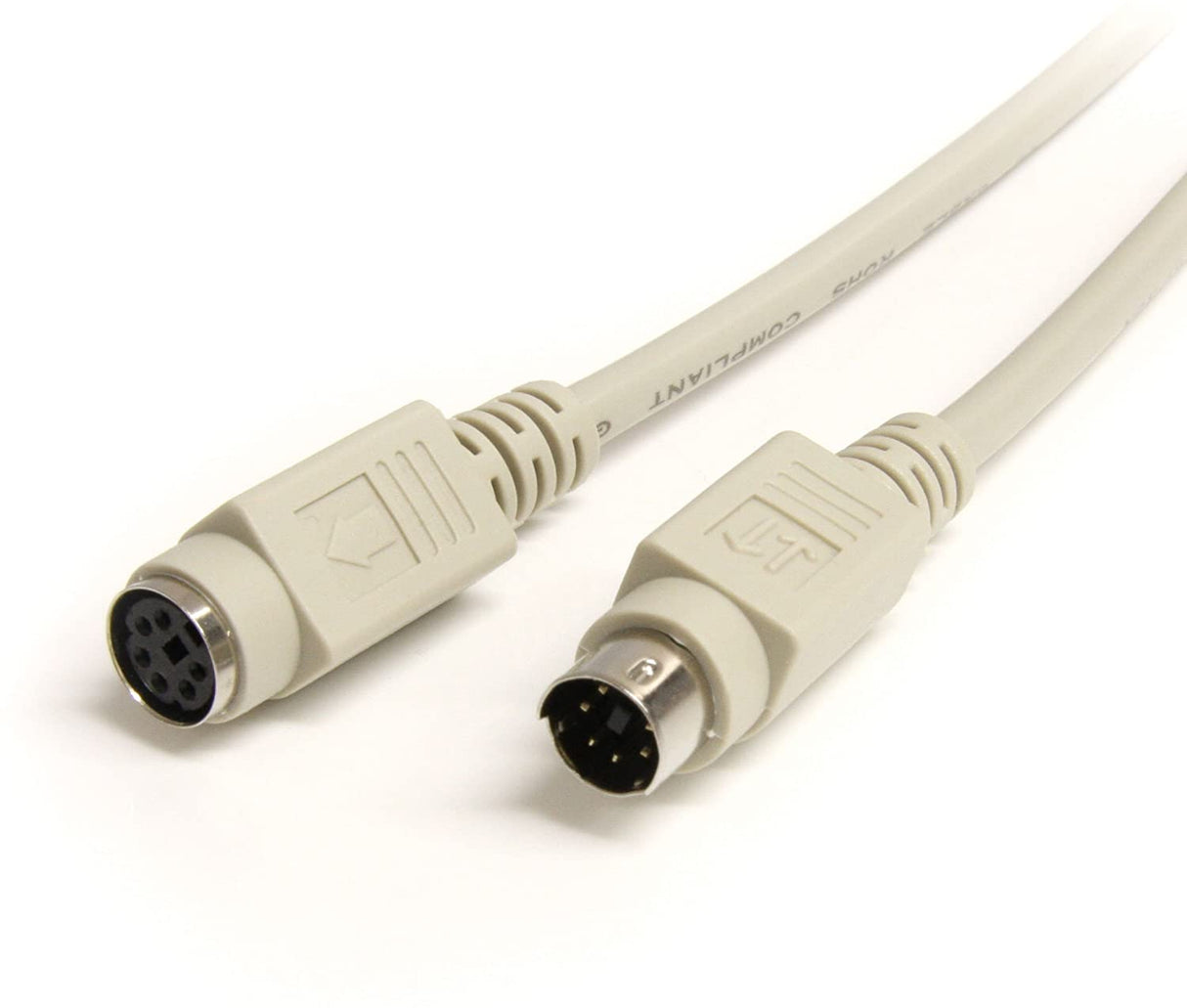 StarTech.com 6 ft PS/2 Keyboard or Mouse Extension Cable - M/F - Keyboard/Mouse Cable - PS/2 (M) to PS/2 (F) - 6 ft - KXT102, Beige