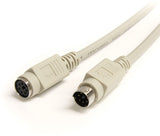 StarTech.com 6 ft PS/2 Keyboard or Mouse Extension Cable - M/F - Keyboard/Mouse Cable - PS/2 (M) to PS/2 (F) - 6 ft - KXT102, Beige