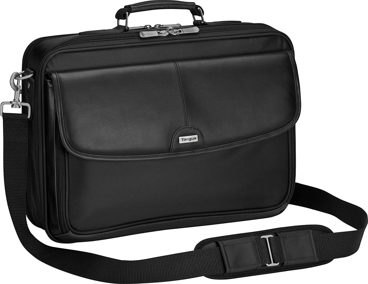Targus Trademark Notepac Plus Carrying Messenger Bag with Shoulder Straps fit up to 16-Inch Laptop/Notebook, Black (CTM400) Deluxe Carrying Case