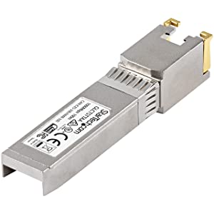 StarTech.com Cisco GLC-T Compatible SFP Module - 1000BASE-T - SFP to RJ45 Cat6/Cat5e - 1GE Gigabit Ethernet SFP - RJ-45 100m - Cisco Firepower, ASR920, IE2000 (GLCTSTTAA) GLC-T (TAA) Single