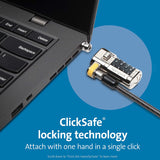 Kensington ClickSafe® Combination Laptop Lock for Wedge-Shaped Security Slot (K67936WW) Combination - Clicksafe